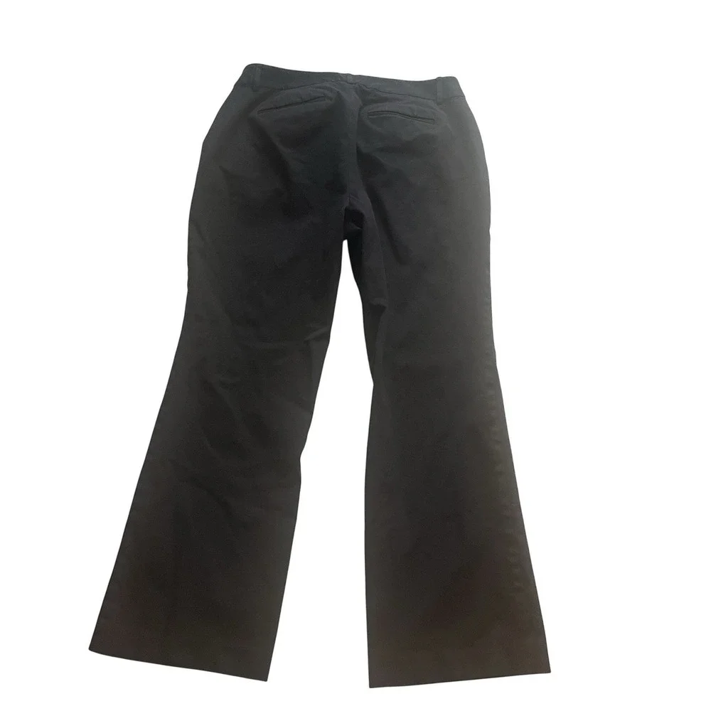 Eddie Bauer Women's Size 14S Short Curvy Fit‎ Black Trouser Wide Leg Stretch
